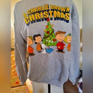 Vintag Peanuts Charlie Brown Christmas Sweatshirt Size M Adult Unisex NWOT neve…